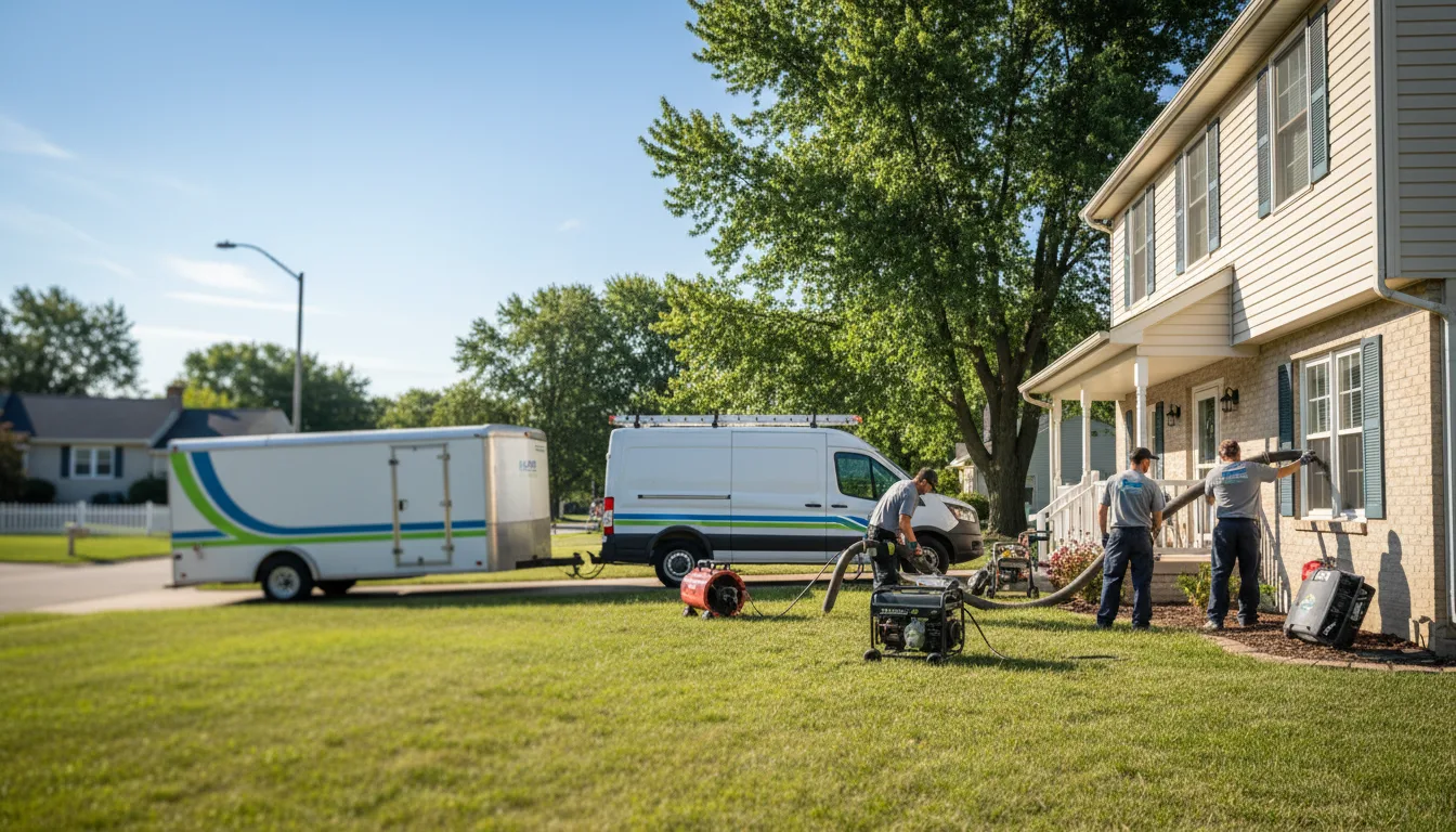 Flooded Basement Restoration And Cleanup With Repair in Milford Center, OH near me